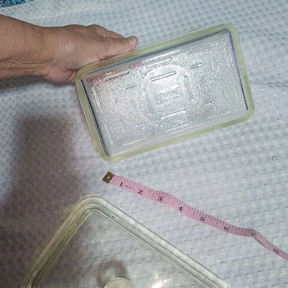 GLASBAKE EUC GLASS LIDDED 1.5 qt LOAF BAKEWEAR PAN GLASS